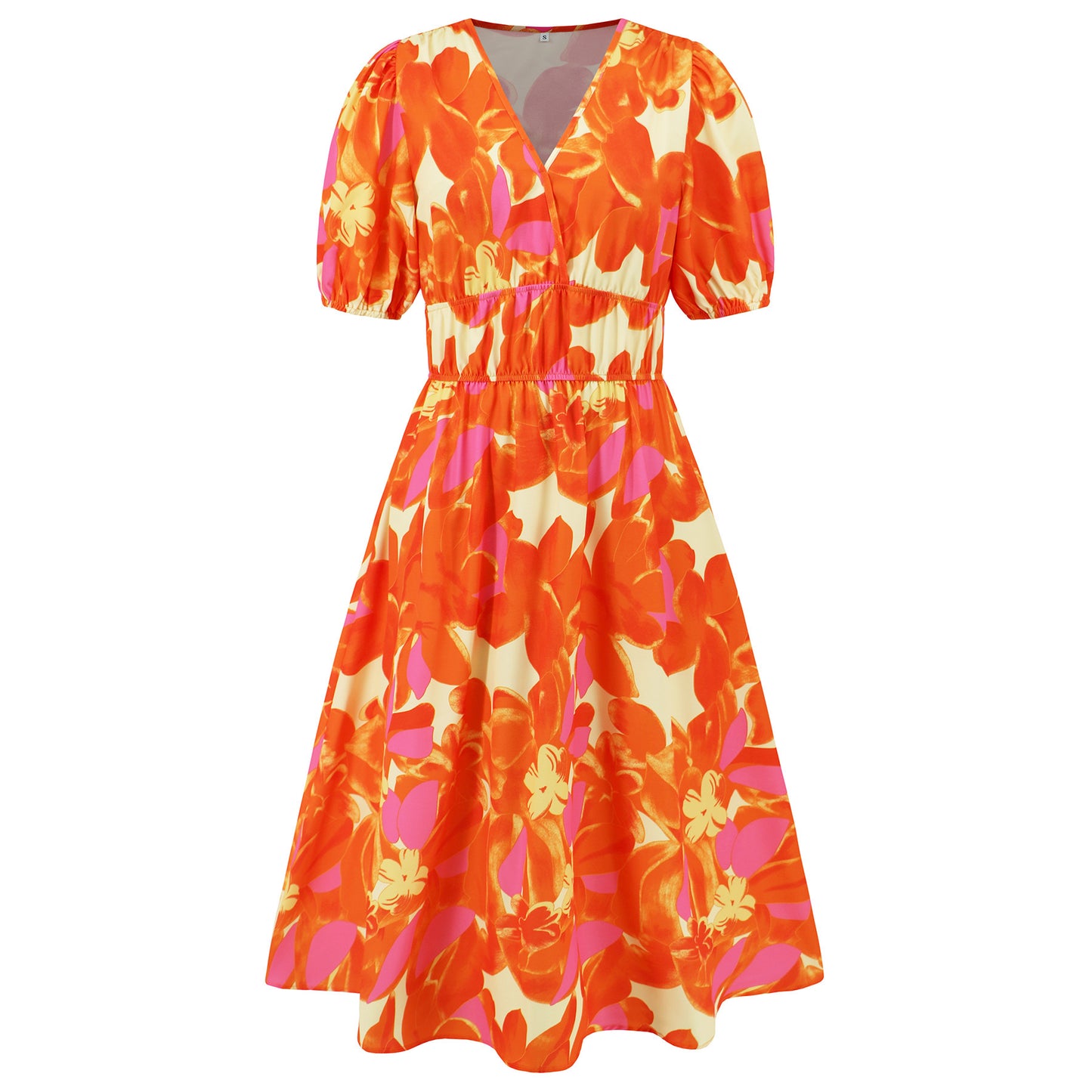 Summer Women's V-neck Bohemian Print Dress