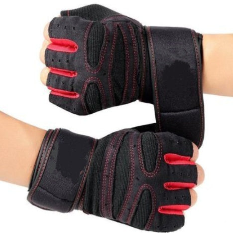 Half finger gym gloves