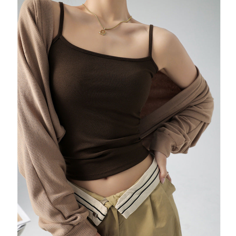 Inner Cover Supernumerary Breast Thread Can Be Outerwear Top