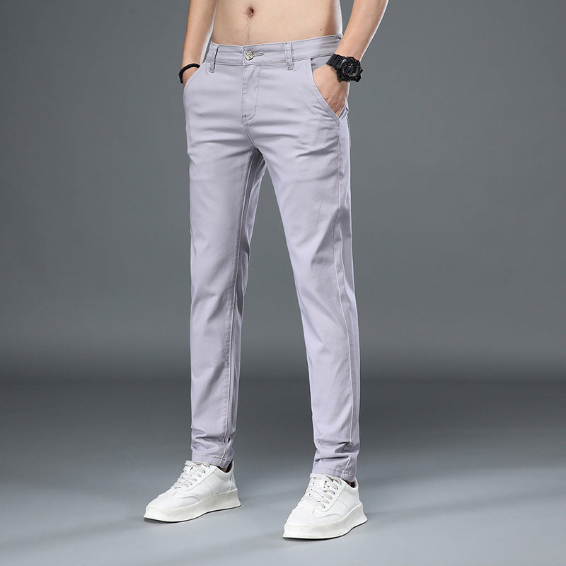 Business Casual Elastic Loose Straight Slim Fit Suit Pants