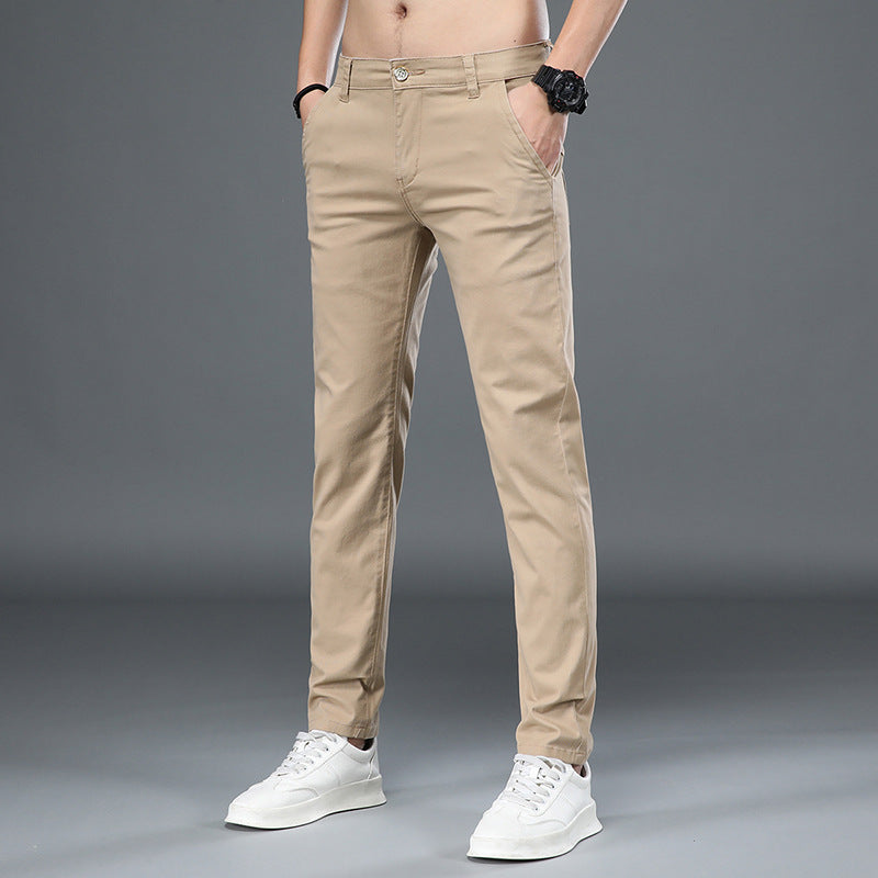 Business Casual Elastic Loose Straight Slim Fit Suit Pants